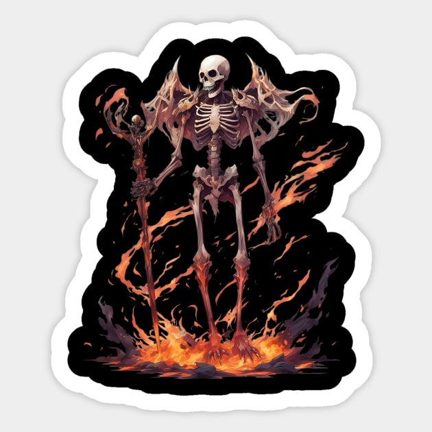 Unleashing the Darkness Evil Demon Hell Underworld Sticker by animegirlnft